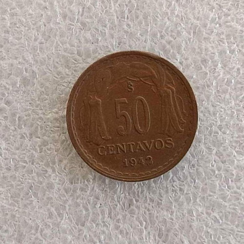 Chile 50 Centavos coin 1942 cupronickel