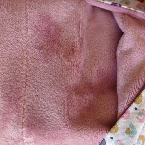 Handmade baby blanket double-sided with 100% cotton fabric and soft velvet, new
