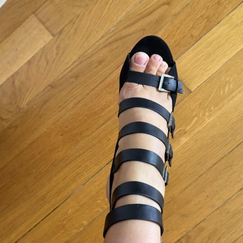 Asos sandals like new, black, size 38-38.5