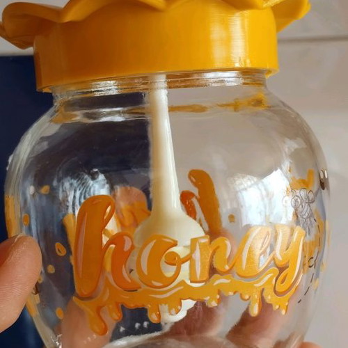Honey jar used with uniform flow