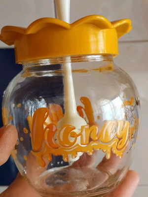 Honey jar used with uniform flow