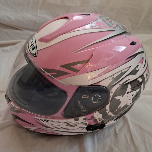 Zeus Full-Face Chaos Edition helmet used, size S, pink white