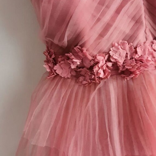 Long dress new, pink powder color, backless, size S