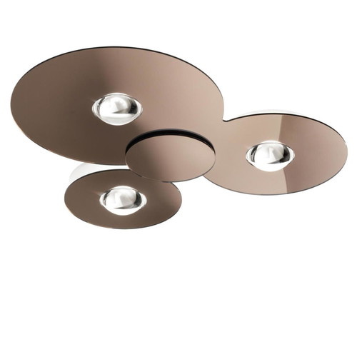 Modern Italian ceiling light used, bronze color