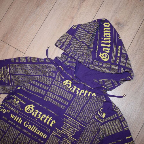 John Galliano Newspaper Print Sweater Men Size M Like New