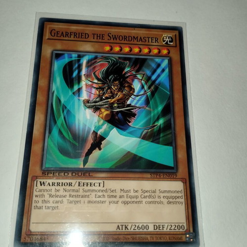 Gearfried The Swordmaster Yu-Gi-Oh! card, common rarity