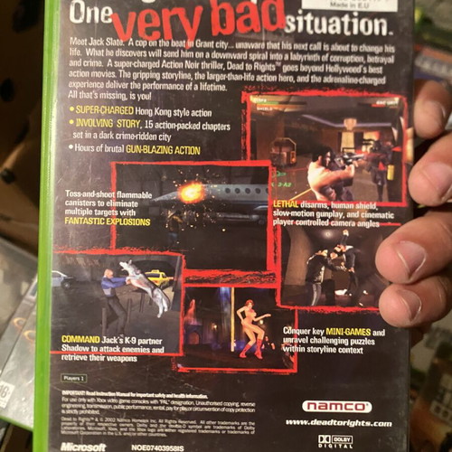 Dead to Rights Xbox game, original