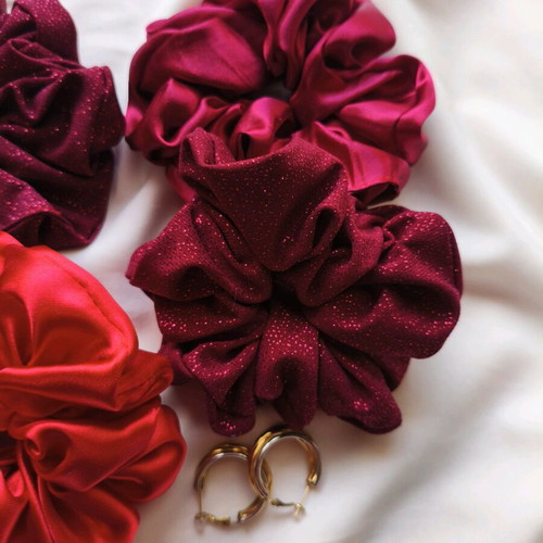 Scrunchies XL handmade, new velvet and satin