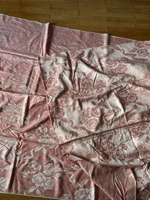 Vintage upholstery fabric satin brocade reversible like new 1.40x4.30 m