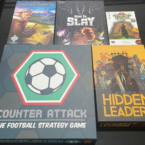Counter Attack, Welcome to the Dungeon 1 & 2, Hidden Leaders board games like new