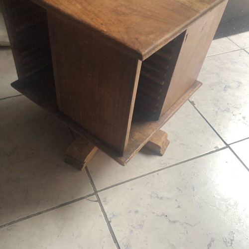 Handmade CD cabinet for 48 CDs like new, unique rotating