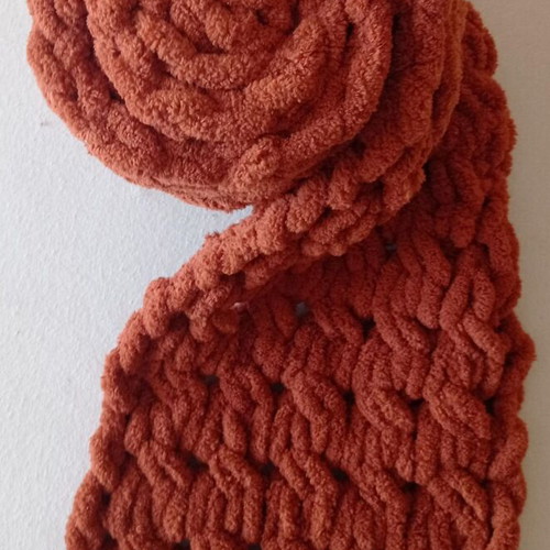 Handmade Alize Puffy Scarf custom made, ultra-soft hypoallergenic yarn