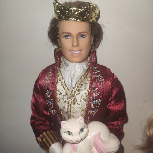 Barbie Princess Annaliese and Prince Dominic with Cat used