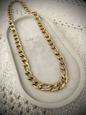 Unisex stainless steel gold chain necklace new