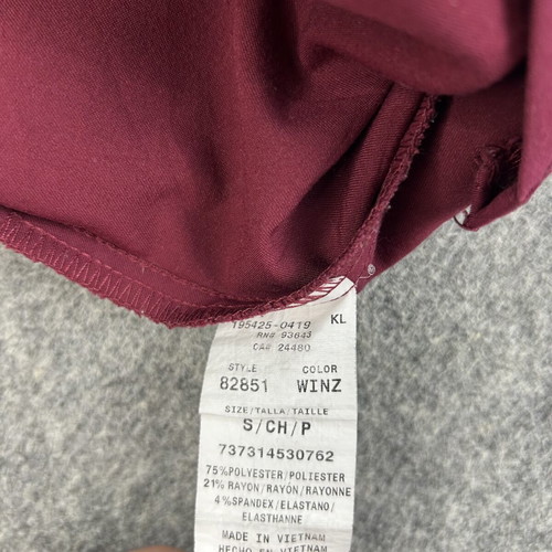 Dickies medical nurse blouse women's small burgundy used