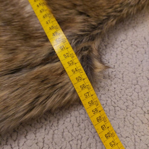 Synthetic sleeveless fur vest new, size Large, beige brown