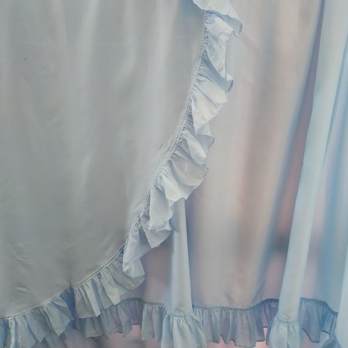 Blue satin curtain like new