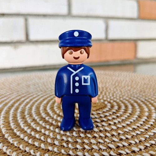 Playmobil 1.2.3 Train Conductor Figure used, vintage 90s