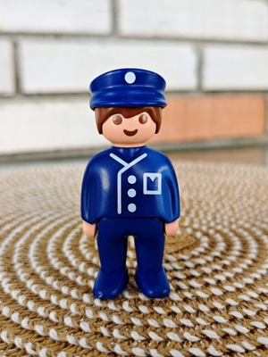Playmobil 1.2.3 Train Conductor Figure used, vintage 90s