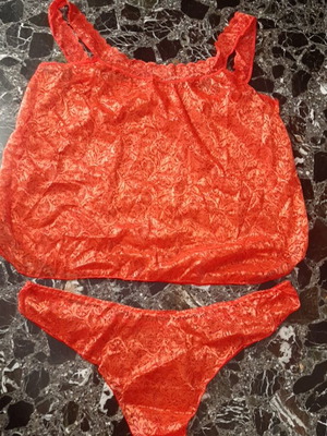 Lace plus size lingerie red new