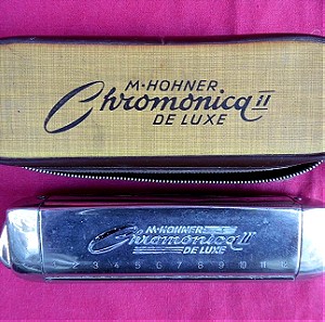 Φυσαρμόνικα M. HORNER Chromonica II DE LUXE αρχών της δεκαετίας του '50.