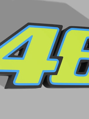 Light Box Valentino Rossi #46 New 22x9cm Decorative Lamp