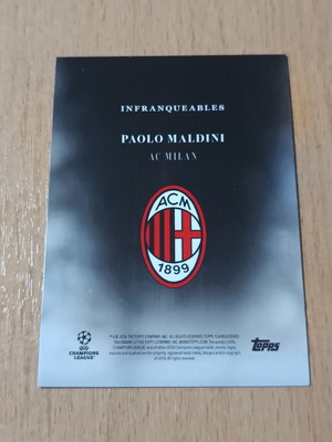 Paolo Maldini Topps Simplicidad Infranqueables AC Milan collectible card