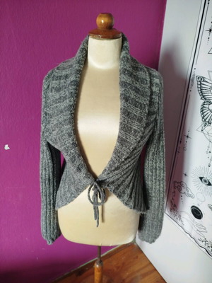 Knitted wool cardigan like new, gray size M