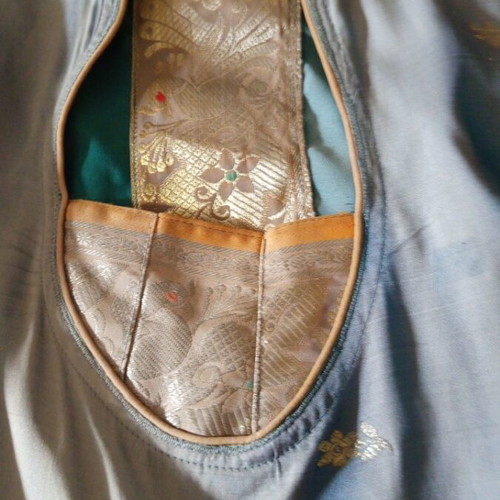 Vintage cloth peg bag for clerical vestments used