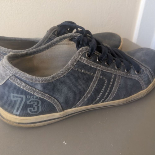 Sprox men's sneakers denim style used, blue, size 41
