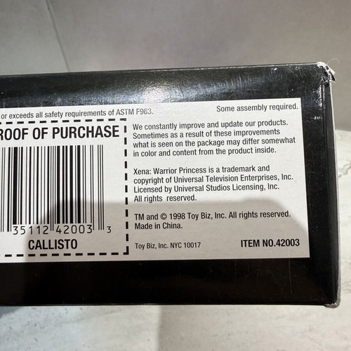 Callisto Xena Warrior Princess figure 6” new sealed