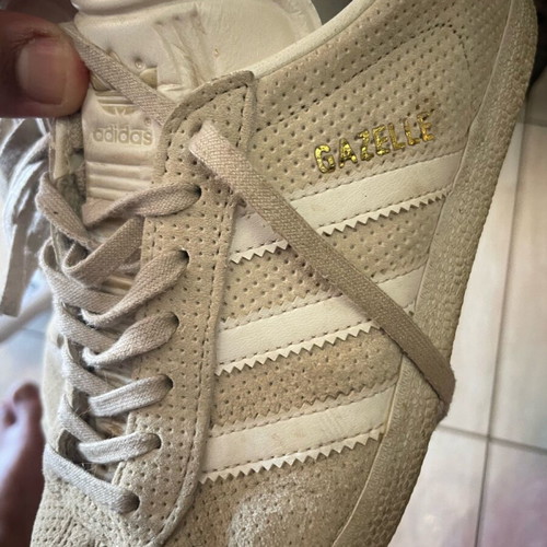 Gazelle Adidas athletic shoes used, size 38, beige