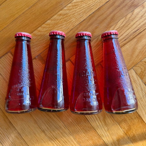 Campari Soda vintage set of 4 decorative bottles