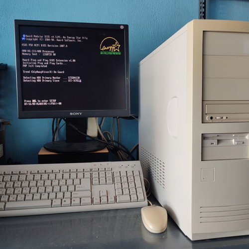 AMD K6-III Retro PC with ASUS P5A motherboard