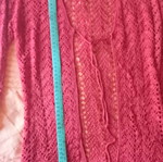 Knitted lace cardigan, orange, size S