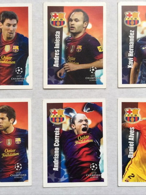 Κάρτες UEFA Champions League Barcelona μεταχειρισμένες, πακέτο 6