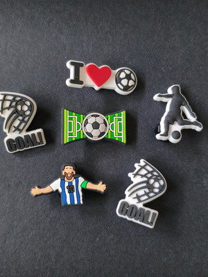 Crocs charms soccer set like new