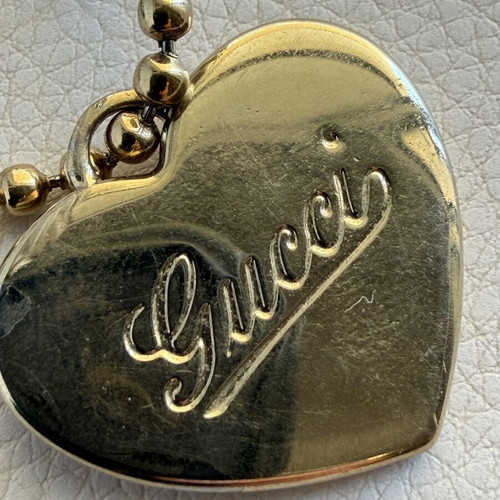 Gucci Heart Charm keychain like new, gold tone
