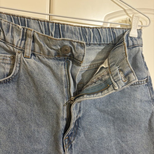 Pull & Bear blue mom fit denim shorts