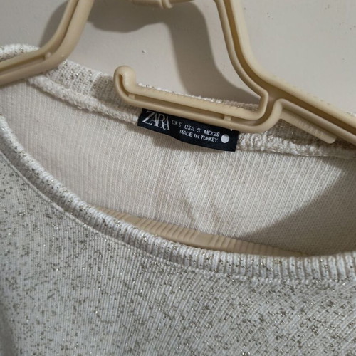 Zara knitted set like new, crop top and midi skirt beige