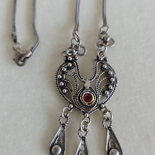 Vintage 925 silver necklace, 44 cm