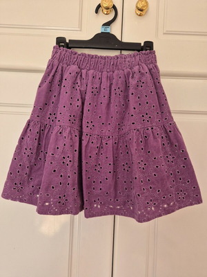 Mothercare corduroy purple skirt with flower designs like new