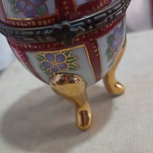 Porcelain Egg Q - Limoge new