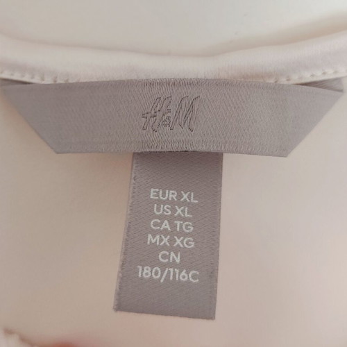 H&M camisole satin cream top with embroidery XL like new