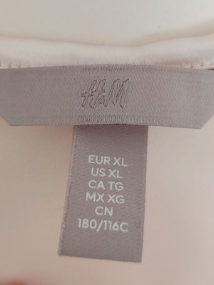 H&M camisole satin cream top with embroidery XL like new