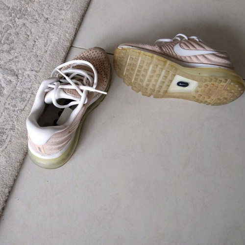 Nike women's athletic shoes used with Air Max sole, size 38, beige