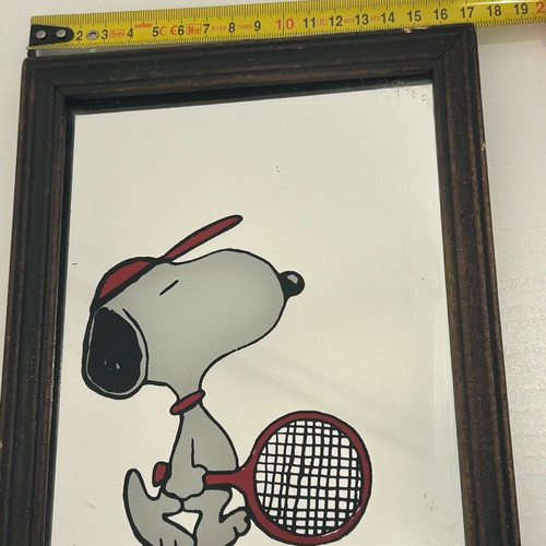 Snoopy Tennis Vintage Mirror Frame used