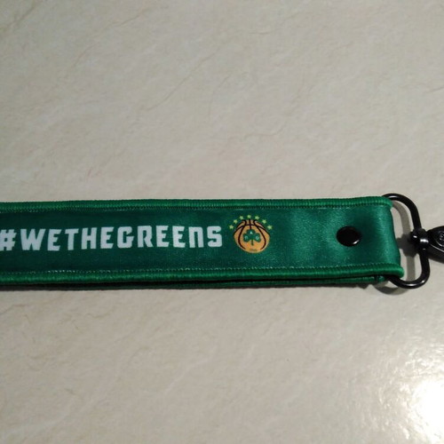 Panathinaikos B.C. embroidered keychain 2026, like new, authentic