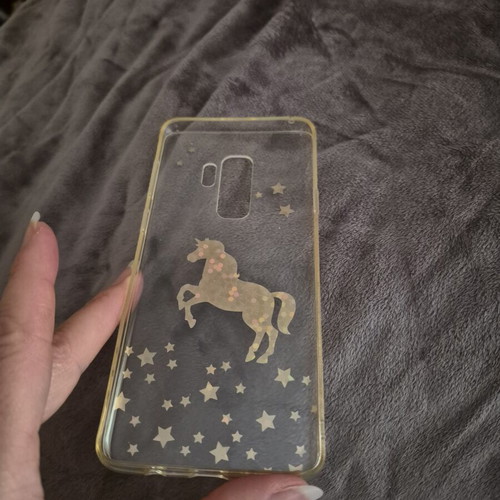 Transparent Samsung Galaxy S9 Plus case with unicorn design new