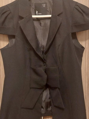 Short-sleeve top jacket black new size M
